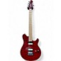 Used OLP MM1 QM Top Transparent Red Solid Body Electric Guitar
