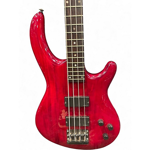 Used Dean Edge 1 4 String Red Electric Bass Guitar