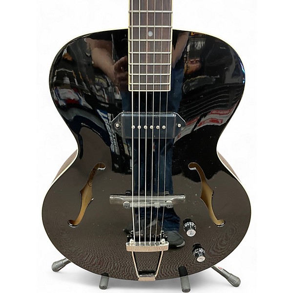 Used The Loar LH309 Black Hollow Body Electric Guitar