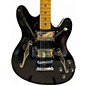 Used Fender Modern Player Starcaster Black Hollow Body Electric Guitar