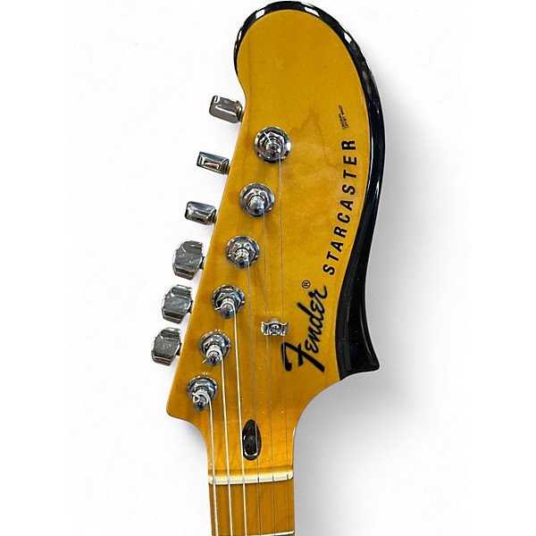 Used Fender Modern Player Starcaster Black Hollow Body Electric Guitar