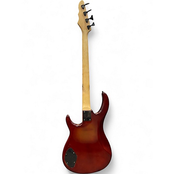 Used Jay Turser Quilted Maple Double Cut 3 Color Sunburst Electric Bass Guitar