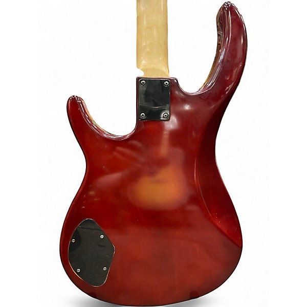 Used Jay Turser Quilted Maple Double Cut 3 Color Sunburst Electric Bass Guitar