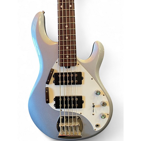 Used Sterling by Music Man StringRay Ray5 HH Lake Blue Metallic Electric Bass Guitar