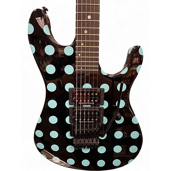ギター KRAMER Nightswan Black/Blue Polka Dot Used Kramer NIGHTSWAN BLACK WITH BLUE POLKA DOTS Solid Body