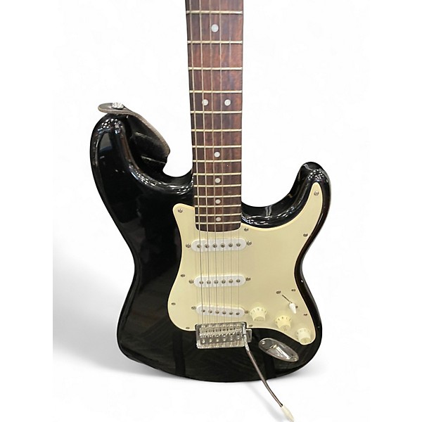 Used Squier Affinity Stratocaster Black and White Solid Body Electric Guitar