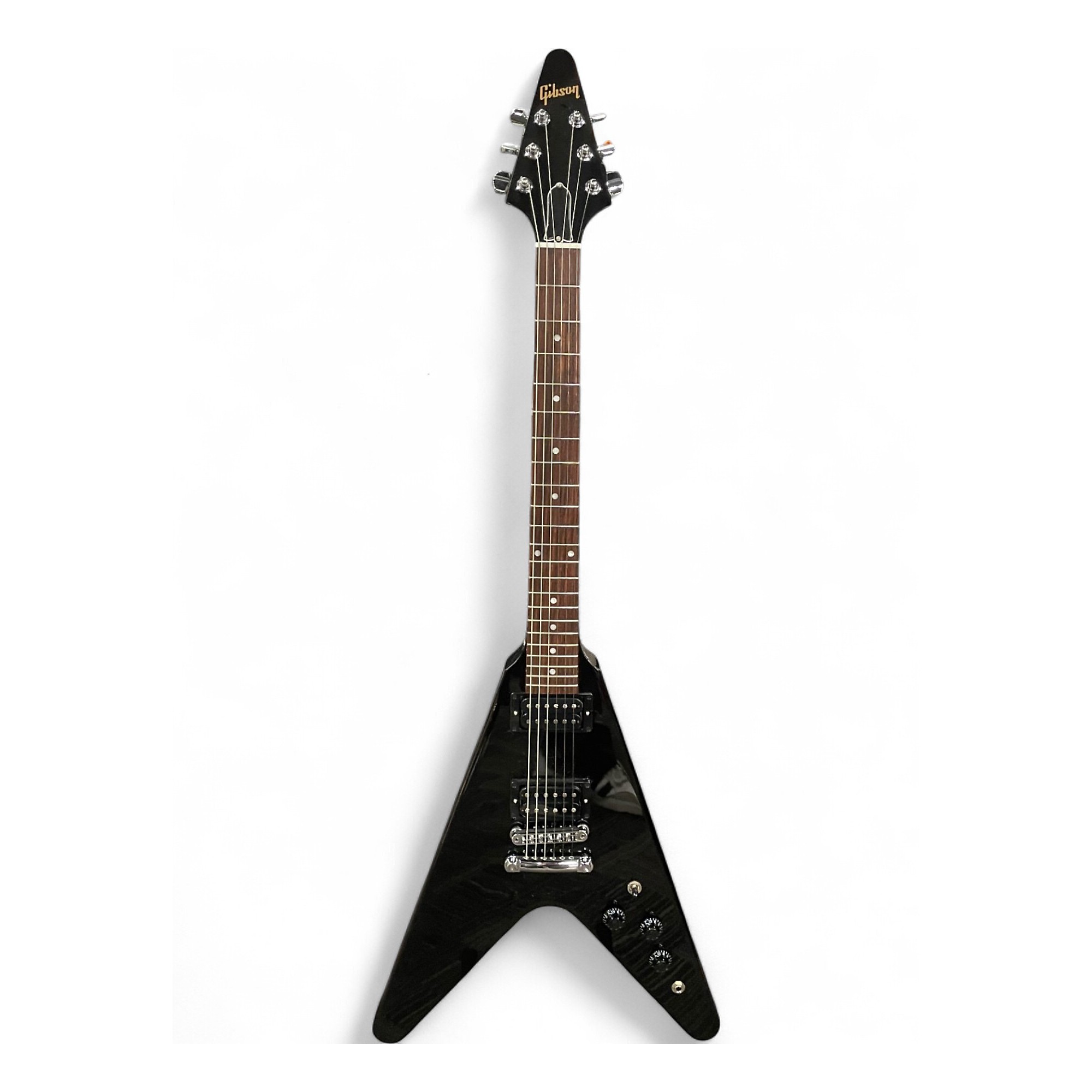 Used Gibson 80S FLYING V Black Solid Body Electric Guitar