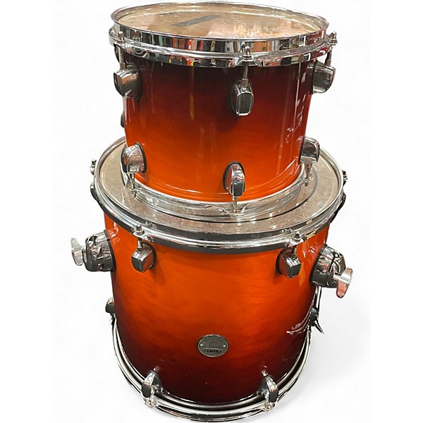 Used Mapex 3 Piece Meridian Orange red  Drum Kit