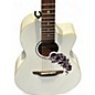 Used Luna FLORA ORCHID Antique White Acoustic Guitar