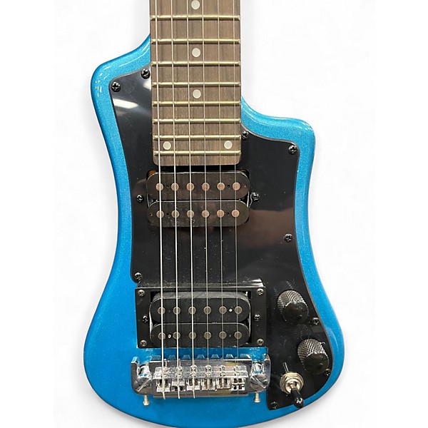 Used Hofner Deluxe Shorty Blue  Electric Guitar