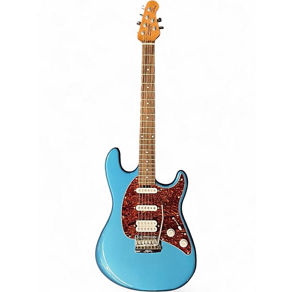 Used Sterling by Music Man TC50 Cutlass HSS Blue Solid Body Electric Guitar