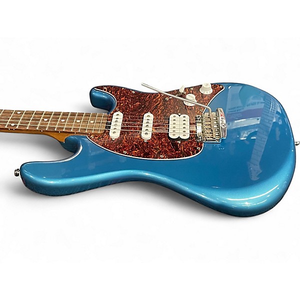 Used Sterling by Music Man TC50 Cutlass HSS Blue Solid Body Electric Guitar