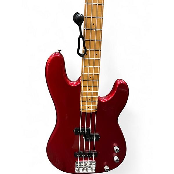 Used Stage Guitars hd1200 Candy Apple Red Metallic Electric Bass Guitar