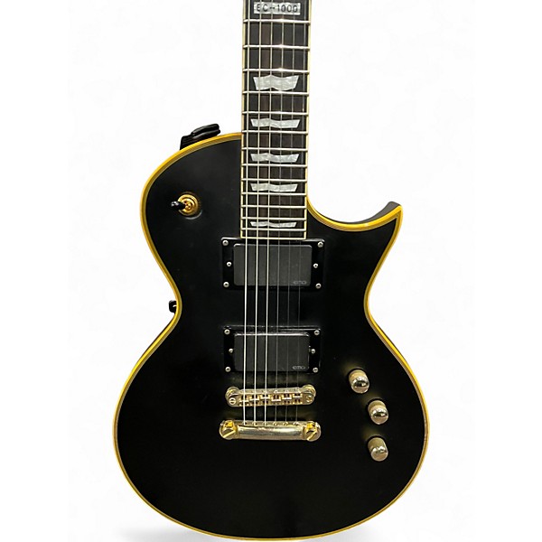 Used ESP LTD EC1000 Deluxe Satin Black Solid Body Electric Guitar