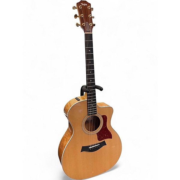 Used Taylor 214CE QMDLX NATURAL QUILTED MAPLE BACK AND SIDES Acoustic Electric Guitar