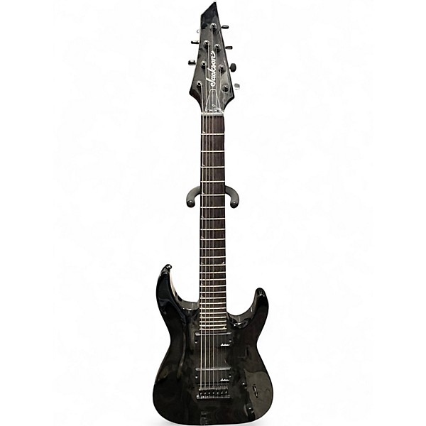 Used Jackson JS22-7 Dinky 7 String Black Solid Body Electric Guitar