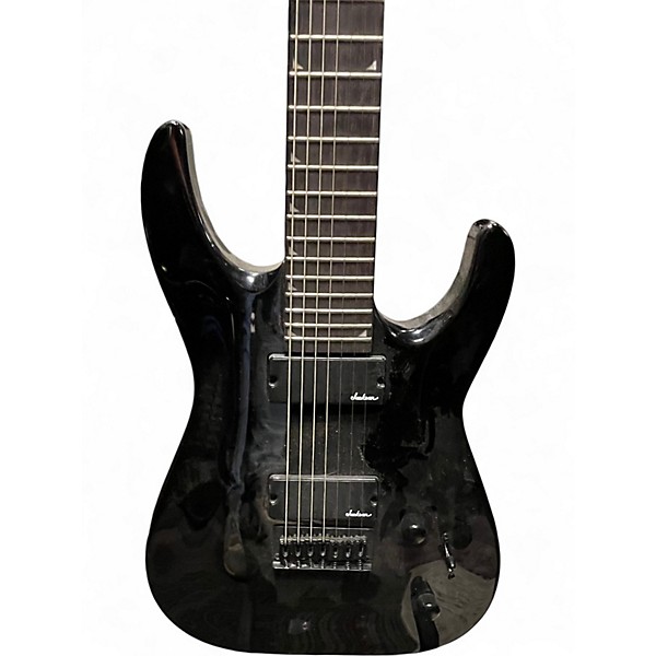 Used Jackson JS22-7 Dinky 7 String Black Solid Body Electric Guitar
