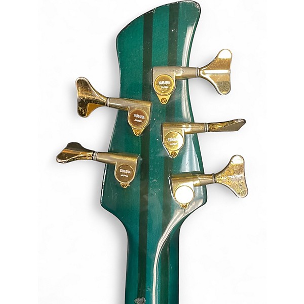 Vintage 1990s Yamaha TRB 5P GREEN Electric Bass Guitar
