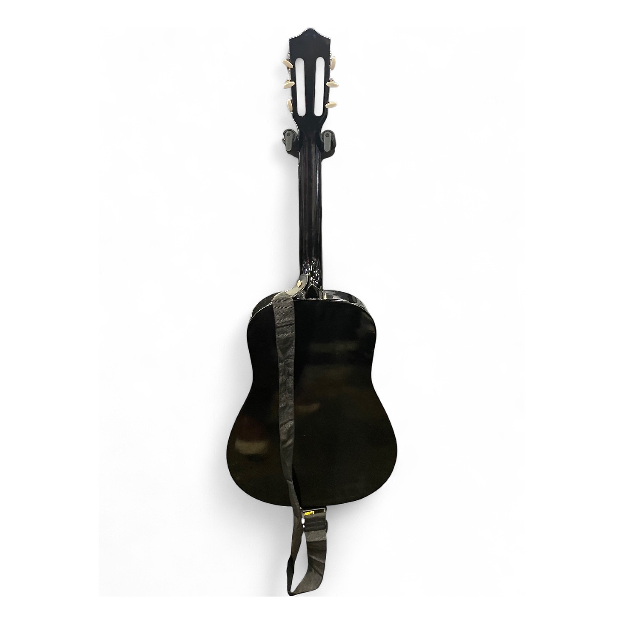 【南】ASTURIAS Herringbone concert BLACK STAGG 4/4 Black Auditorium Acoustic Guitar With Basswood Top
