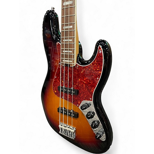 Used Fender American Elite Jazz Bass 3 Color Sunburst Electric Bass Guitar