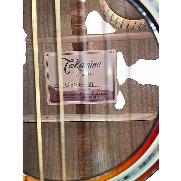 Used Takamine GN51CE 2 Tone Sunburst Acoustic Electric Guitar