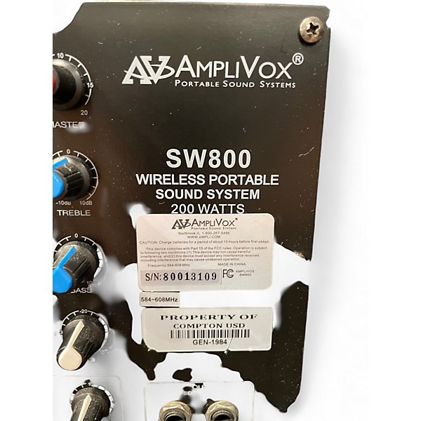 Used Amplivox SW800 Powered Speaker