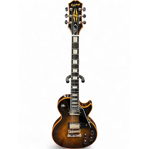 Used Epiphone Les Paul Custom Widow Orange Burst Solid Body