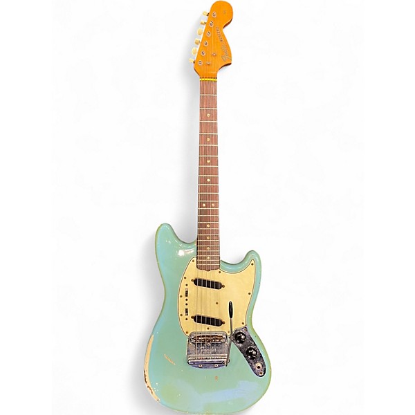 Vintage 1966 Fender Mustang Daphne Blue Solid Body Electric Guitar