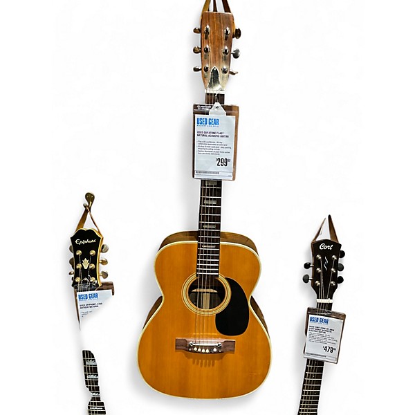 Used Guyatone FL407 Natural Acoustic Guitar