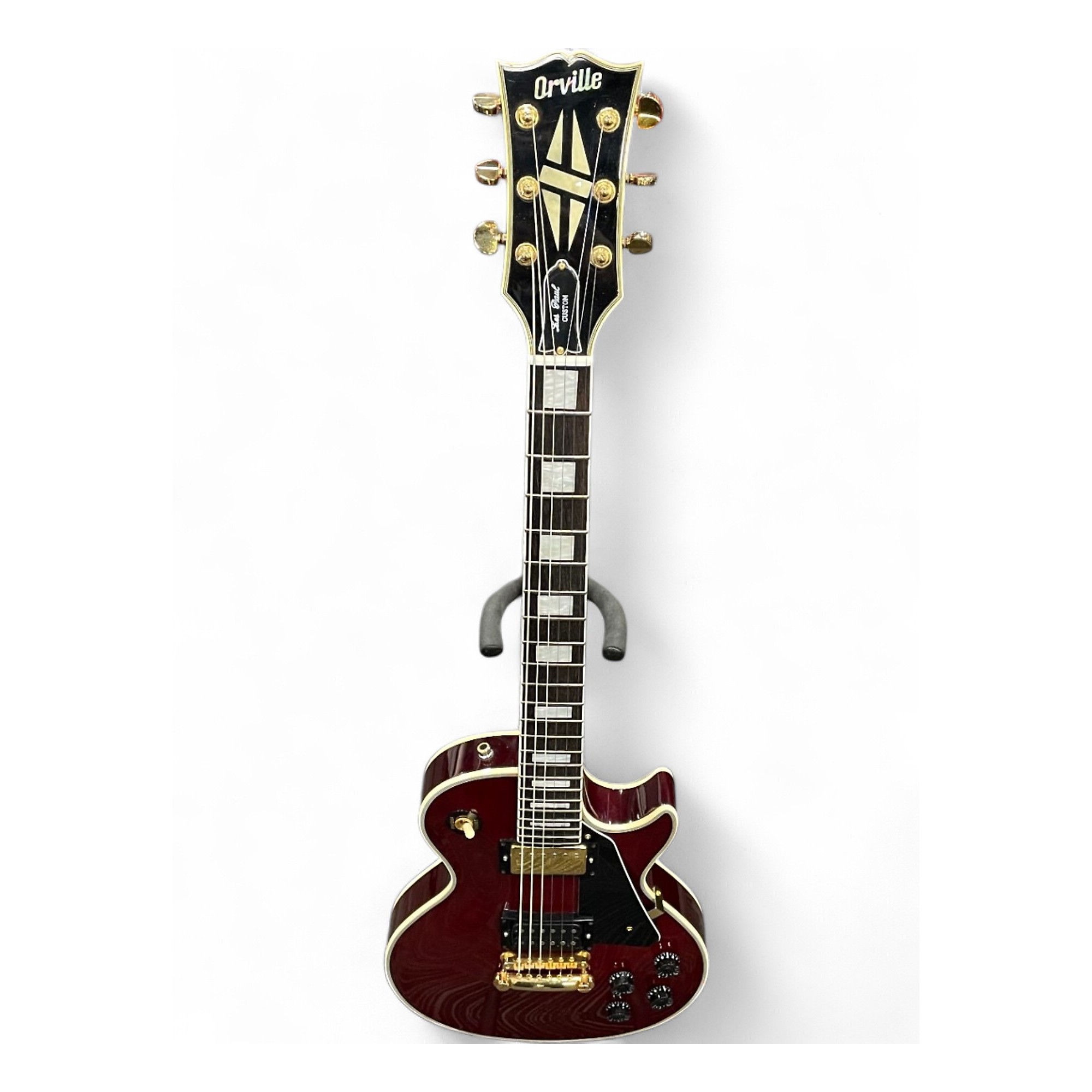 Vintage 1980s Orville Les Paul Custom Wine Red Solid Body