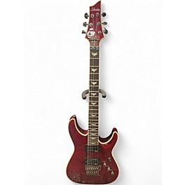 Used Schecter Guitar Research Omen Extreme 6 Floyd Rose red Solid Body Electric Guitar