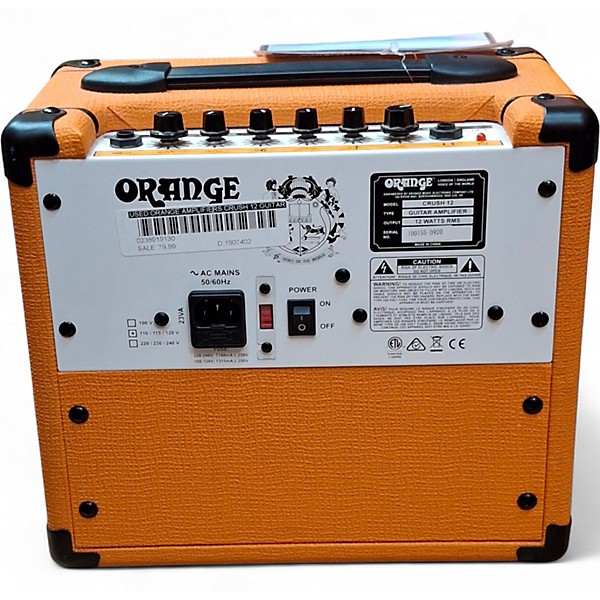 Used Orange Amplifiers Crush 12 Guitar Combo Amp