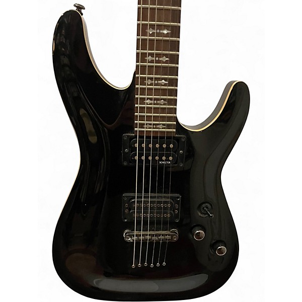 Used Schecter Guitar Research Omen 6 Black Solid Body Electric Guitar