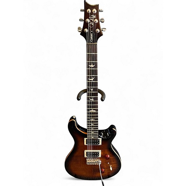 Used PRS SE Custom 24 Black and Gold Solid Body Electric Guitar