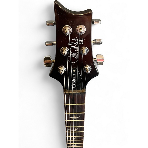 Used PRS SE Custom 24 Black and Gold Solid Body Electric Guitar