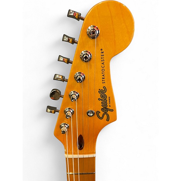 Used Squier Stratocaster 2 Color Sunburst Solid Body Electric Guitar