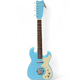 Used Silvertone 1449 Reissue Daphne Blue Solid Body Electric Guitar