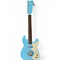 Used Silvertone 1449 Reissue Daphne Blue Solid Body Electric Guitar thumbnail