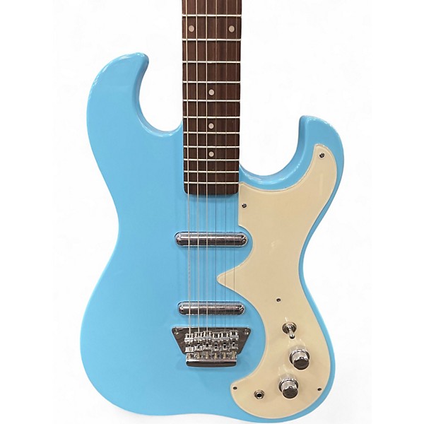 Used Silvertone 1449 Reissue Daphne Blue Solid Body Electric Guitar