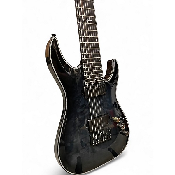 Used Schecter Guitar Research hellraiser c8 hybrid black burst Solid Body Electric Guitar