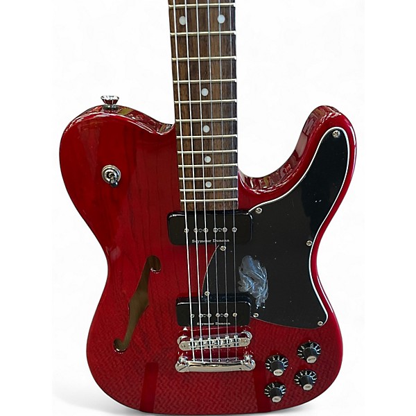 Used Fender TELECASTER Crimson Red Trans Hollow Body Electric Guitar