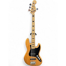 Used Squier Affinity Jazz Bass V 5 String Blonde Electric Bass Guitar