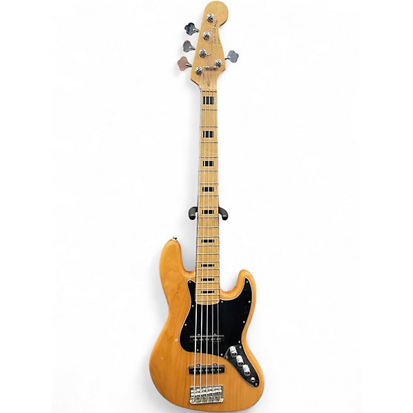 Used Squier Affinity Jazz Bass V 5 String Blonde Electric Bass Guitar