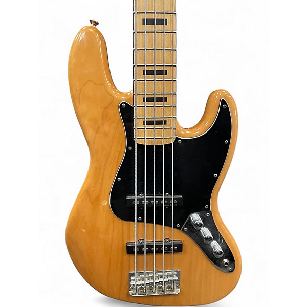 Used Squier Affinity Jazz Bass V 5 String Blonde Electric Bass Guitar