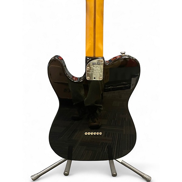 Used Fender American Professional II Telecaster Black Solid Body Electric Guitar