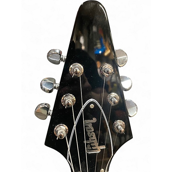 Used Gibson 70'S FLYING V MIRROR Black Solid Body Electric Guitar