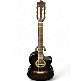 Used Ibanez ga35tce Tobacco Classical Acoustic Electric Guitar