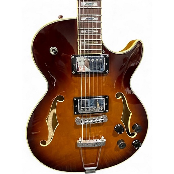 Used Iyv ITZJ300 2 Tone Sunburst Hollow Body Electric Guitar