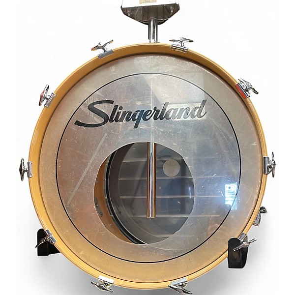 Used Slingerland 4 Piece MAPLE Black Drum Kit