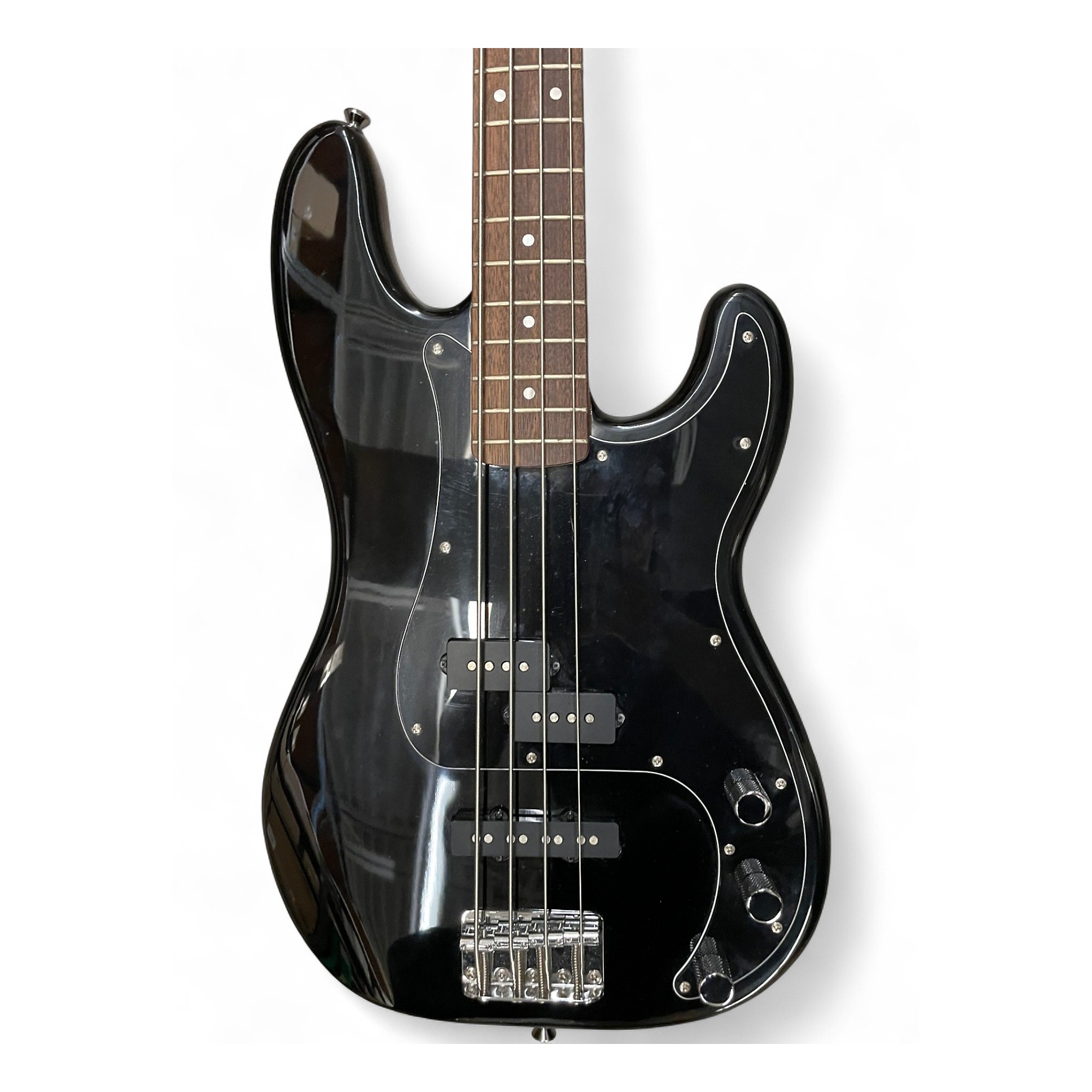 ベース Squier affinity series pj bass black Squier Affinity Series PJ Bass Maple Fingerboard Pack With